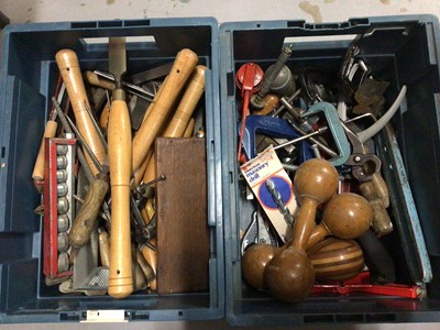 Lot 315 - Five boxes of various hand tools and accessories