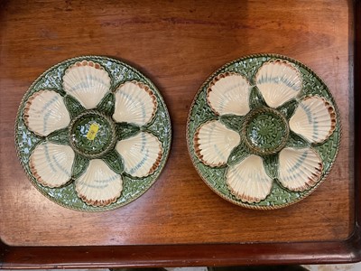 Lot 121 - Pair of Longchamp Terre de Fer oyster plates