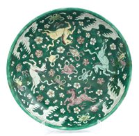 Lot 255 - Antique Chinese Qing famille verte porcelain...