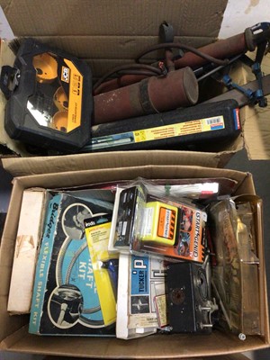 Lot 326 - Four boxes of old tools, parts and sundries