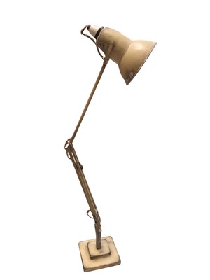 Lot 321 - Vintage Herbert Terry & Sons beige anglepoise lamp with square base