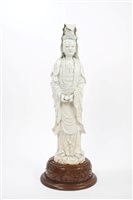 Lot 256 - Large 17th century Chinese blanc-de-chine...