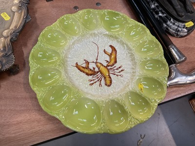 Lot 427 - 20th century Carlton Ware oyster serving plate with lobster decoration.