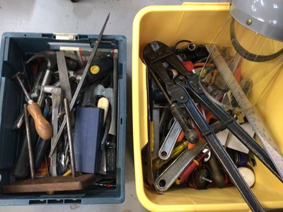 Lot 334 - Five boxes of various hand tools and accessories