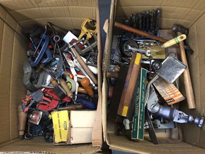 Lot 338 - Five boxes of various hand tools, accessories etc