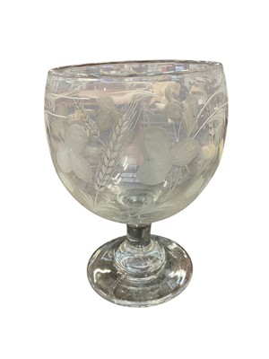 Lot 248 - Large 19th century engraved glass goblet