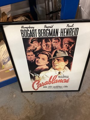 Lot 182 - Cast iron level crossing sign, together with various pictures and prints