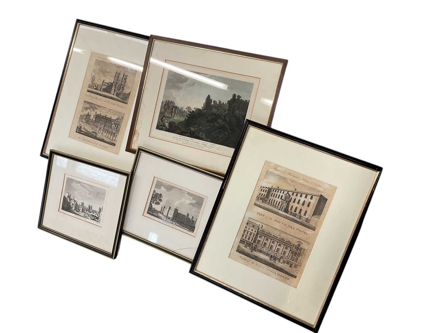 Lot 816 - Group of mostly 19th century framed engravings, mostly topographical, including London, Norfolk and Suffolk