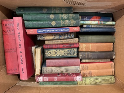 Lot 295 - Collection of books, including the New Punch Library volumes, a collection of Troddles novels by R. Andom, Biggles, Just William, etc