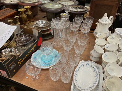 Lot 444 - Set of six Waterford crystal glasses, together with Stuart crystal glassware and other glass.