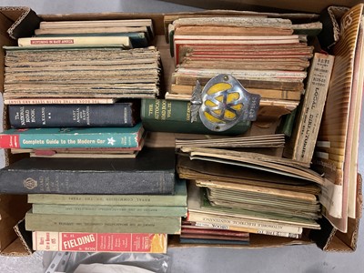 Lot 294 - Group of vintage maps, automobilia related books and ephemera, and other ephemera