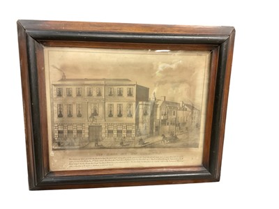 Lot 292 - 19th century print of The Black Boy Inn, Chelmsford, together with an antique framed map of Essex (2)