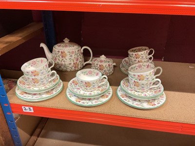 Lot 720 - Minton Haddon Hall tea service.