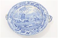 Lot 270 - Early 19th century Spode blue and white hot...