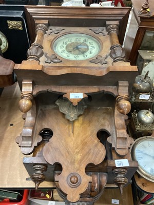 Lot 483 - 19th century Vienna regulator wall clock and other Continental wall clock (2).