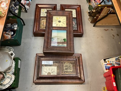 Lot 495 - Four American regulator wall clocks.