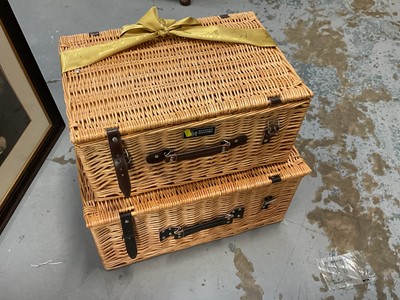 Lot 498 - Two empty wicker hampers.