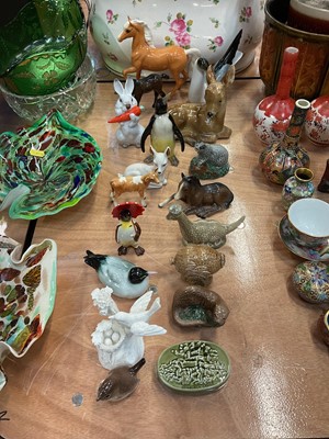 Lot 501 - Group of animal ornaments to include Beswick, Russian and Crown Staffordshire.