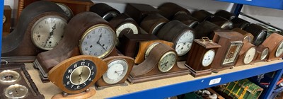 Lot 246 - Large collection of vintage mantel clocks, approximately 30 in total