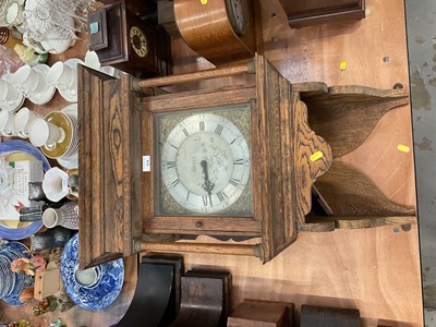 Lot 514 - 19th century longcase clock movement by Richard Smith of Brill in a later oak case.