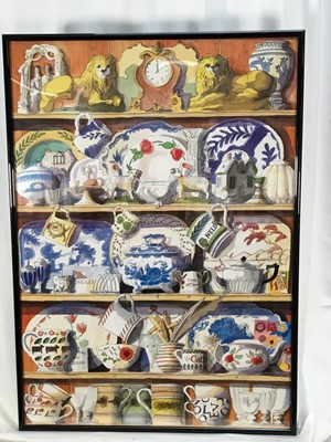 Lot 12 - Matthew Rice for Emma Bridgewater 1996 poster - Kitchen Dresser, 70cm x 50cm, in glazed frame