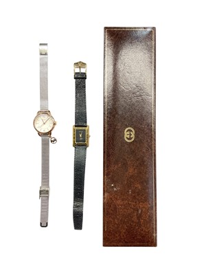 Lot 1090 - Gucci ladies wristwatch in case and a Radley ladies watch (2)