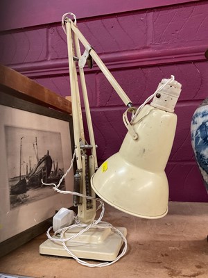 Lot 740 - Vintage cream Anglepoise desk lamp by Herbert Terry & Sons.