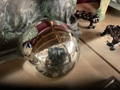 Lot 760 - 19th century mercury glass witches ball