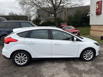 Lot 2 - 2015 Ford Focus Titanium, 1.0 petrol, manual, 5 door hatchback, reg. no. AK15 LKZ, finished in white with a black cloth interior. Offered by direction of executors, this two owner car has covere...