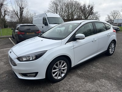 Lot 2 - 2015 Ford Focus Titanium, 1.0 petrol, manual, 5 door hatchback, reg. no. AK15 LKZ, finished in white with a black cloth interior. Offered by direction of executors, this two owner car has covere...