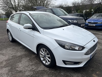Lot 2 - 2015 Ford Focus Titanium, 1.0 petrol, manual, 5 door hatchback, reg. no. AK15 LKZ, finished in white with a black cloth interior. Offered by direction of executors, this two owner car has covere...