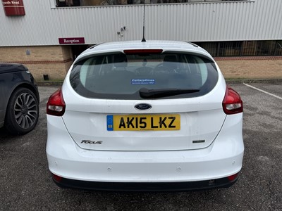 Lot 2 - 2015 Ford Focus Titanium, 1.0 petrol, manual, 5 door hatchback, reg. no. AK15 LKZ, finished in white with a black cloth interior. Offered by direction of executors, this two owner car has covere...
