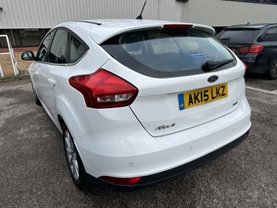 Lot 2 - 2015 Ford Focus Titanium, 1.0 petrol, manual, 5 door hatchback, reg. no. AK15 LKZ, finished in white with a black cloth interior. Offered by direction of executors, this two owner car has covere...