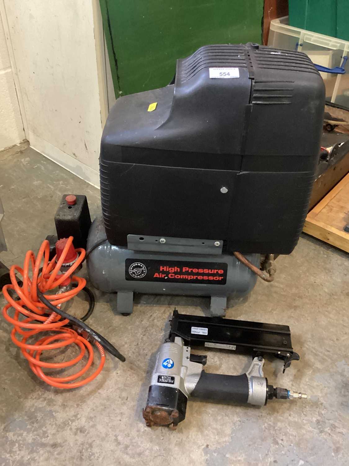 Lot 554 - Performance Power air compressor with nail
