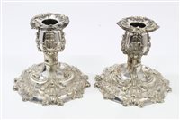 Lot 301 - Pair early Victorian Silverer plate dwarf...