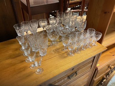 Lot 566 - Group of cut glass tables ware