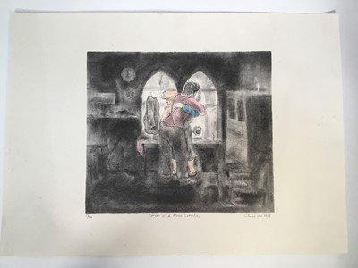 Lot 96 - Chris Orr (b. 1943) colour lithograph - Torvar and Miss Coombes, signed, titled and numbered, with blind stamp, 25cm x 29cm, unframed