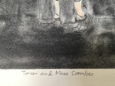 Lot 256 - Chris Orr (b. 1943) colour lithograph - Torvar and Miss Coombes, signed, titled and numbered, with blind stamp, 25cm x 29cm, unframed