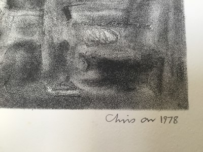 Lot 256 - Chris Orr (b. 1943) colour lithograph - Torvar and Miss Coombes, signed, titled and numbered, with blind stamp, 25cm x 29cm, unframed