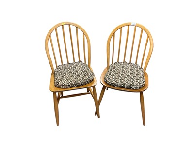 Lot 1298 - Two pairs of ercol dining chairs