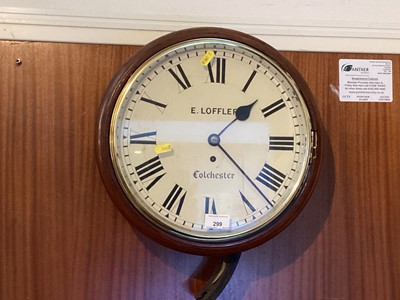 Lot 299 - 19th century wall clock by E Loffler, Colchester