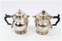 Lot 309 - George V two piece Silverer café au lait set...