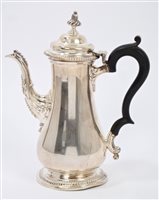 Lot 312 - Fine quality 1930s Silverer coffee pot of...