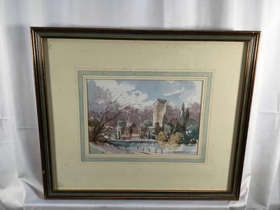 Lot 307 - Peter Bell (Contemporary) two watercolours - a view of Montreal and 'By the Serpentine', both signed
