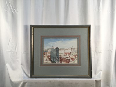 Lot 307 - Peter Bell (Contemporary) two watercolours - a view of Montreal and 'By the Serpentine', both signed