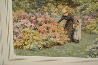 Lot 1349 - Helen Allingham (1848-1926) watercolour - 'Azaleas at Kew', signed, 20.5cm x 24.5cm, in glazed gilt frame.