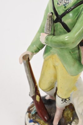 Lot 39 - Pearlware figure of a sportsman, circa 1820