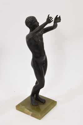 Lot 835 - Set of three Continental Grand Tour late 19th / early 20th century bronze figures after...