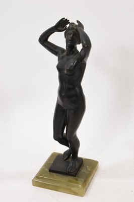 Lot 835 - Set of three Continental Grand Tour late 19th / early 20th century bronze figures after...
