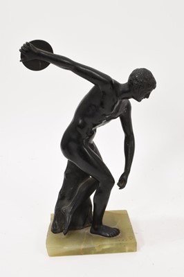 Lot 835 - Set of three Continental Grand Tour late 19th / early 20th century bronze figures after...